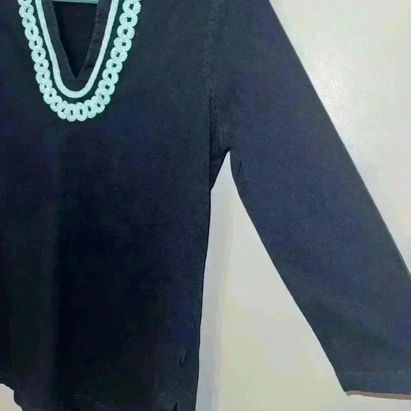 Vineyard Vines Upper Keys Rope Tunic Navy Blue & Mint Size Small - Picture 6 of 8